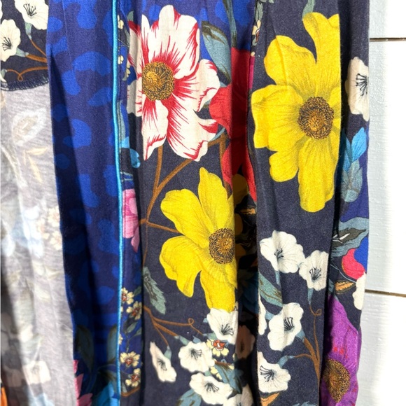 Johnny Was Floral Open Front Cardigan Duster XS Pima Cotton - Picture 3 of 7
